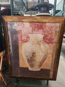 lot 66 image: Framed Vase artwork