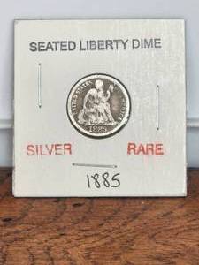 lot 1 image: 1885 Seated Liberty Silver Dime - Rare