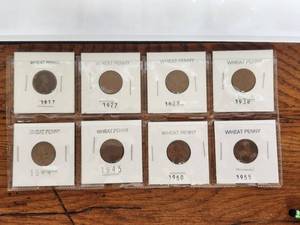 lot 13 image: Selection of Wheat Pennies -