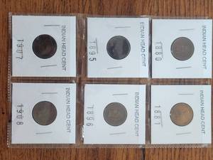 lot 25 image: Selection of Indian Head One Cent pieces -