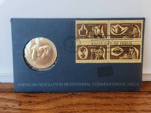 lot 37 image: American Revolution Bicentennial Commemorative Medal - First day of issue