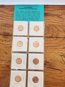 lot 58 image: US Treasury Commemorative Medallion set - brilliant uncirculated - Philadelphia and Denver