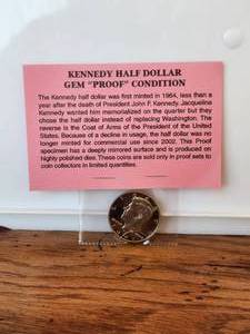 lot 100 image: 2001 Kennedy Half dollar Proof condition