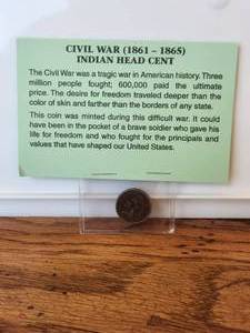 lot 118 image: Civil War Indian Head Cent - (1861-1865) - 1862 coin