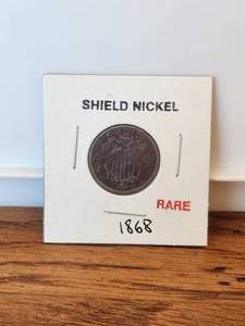 lot 136 image: 1868 Shielded Nickel -rare