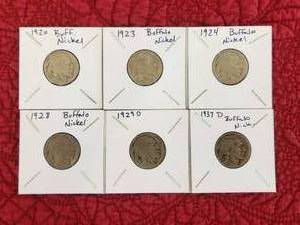 lot 168 image: Selection of Buffalo Nickels