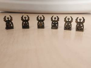 lot 193 image: Vintage brass Angel card holders
