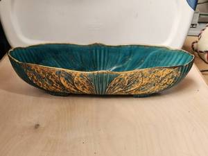 lot 214 image: Vintage oval bowl pottery