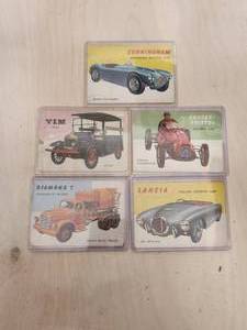lot 213 image: Selection of 5 1950s Topps World on Wheels cards