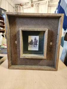 lot 242 image: Framed western cowboy artwork