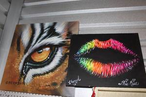 lot 104 image: Stretched Canvas Art Work, Signed by Artist