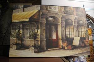 lot 108 image: Large stretched canvas artwork