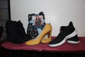 lot 123 image: Womens Shoes Pictured as Shown and infinity Scarf Never worn