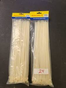 lot 24 image: Nylon cable ties - 13.8 x .2 - 100 - lot of 2