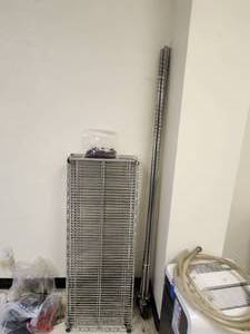 lot 46 image: Wire rack with casters - 18x48 - has 6 shelves