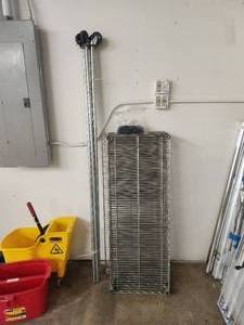 lot 126 image: Wire rack with casters - 18x48 - has 6 shelves