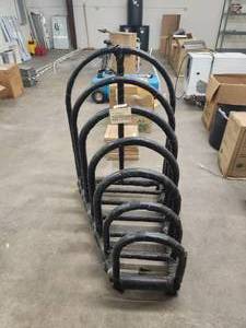 lot 133 image: Heavy duty iron display rack. Great for warehouseshop storage