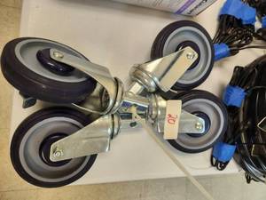 lot 73 image: Set of 4 cart caster wheels - never used