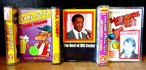 lot 27 image: VINTAGE COMEDY CASSETTE COLLECTION - 2X BILL COSBY, 2X JEFF FOXWORTHY, & 2X EARL PITTS