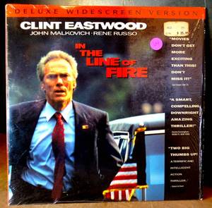 lot 64 image: LASER DISK - IN THE LINE OF FIRE CLINT EASTWOOD Deluxe WIdescreen Laser Disk (1993)