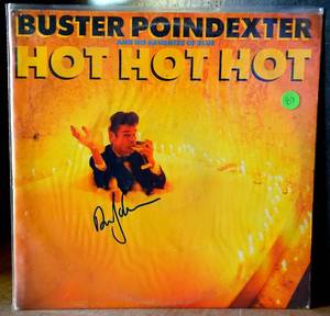 lot 87 image: RARE AUTOGRAPHED ALBUM - BUSTER POINDEXTER HOT HOT HOT VINYL ALBUM HAND SIGNED BY DAVID JOHANSEN $$$
