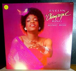 lot 110 image: VINTAGE ORIGINAL EVELYN CHAMPAGNE KING MUSIC BOX (1979) VINYL LP