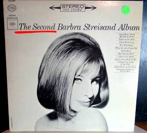 lot 117 image: VINTAGE ORIGINAL - The Second Barbra Streisand Album (1963) Vinyl LP Columbia
