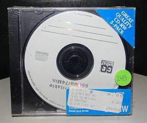 lot 243 image: NEW PACK OF 5 - CG GREAT QUALITY CD- REWRITABLE DISKS