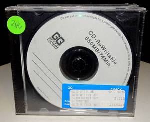 lot 246 image: NEW PACK OF 5 - CG GREAT QUALITY CD- REWRITABLE DISKS