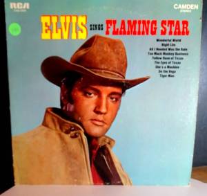 lot 144 image: VINTAGE ORIGINAL - Elvis Sings Flaming Star Vintage 1975 Vinyl LP