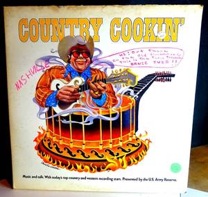 lot 156 image: HAND SIGNED VINTAGE ALBUM - EARNEST TUBBS - Country Cookin with Glen Campbell, Dottie West, & Chip Taylor