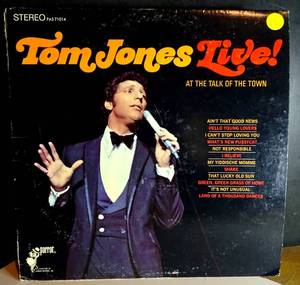 lot 176 image: VINTAGE ORIGINAL -Tom Jones Live At The Talk Of The Town Record Album Vinyl LP (1967)