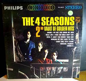 lot 180 image: VINTAGE ORIGINAL - The Four Seasons 2nd Vault of Golden Hits Vinyl Record LP (1966)