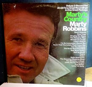 lot 200 image: VINTAGE ORIGINAL - Marty Robbins - Martys Country - 2 Vinyl LP Record Albums - Columbia (1969)