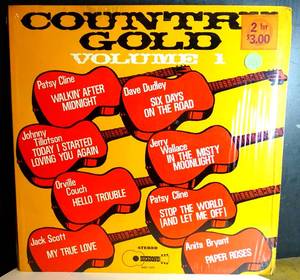 lot 201 image: VINTAGE ORIGINAL - Country Gold Vol 1-lp-Buckboard-1005-Patsy Cline,Jerry Wallace