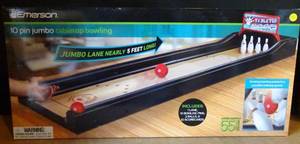 lot 251 image: EMERSON Exciting Game 10 Pin Jumbo Tabletop Bowling - ALMOST 5 FEET LONG