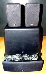 lot 264 image: BIG $ LOT - Boston Acoustics MCS 90 Horizon Series 5.1-Channel Home Theater Speaker System Black MCS90 (SUBWOFFER, 2 SPEAKERS & 1 CENTER SPEAKER