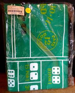 lot 266 image: NEWSEALED - FORT WORTH BILLIARDS Brybelly Blackjack and Craps Table Felt 72 x 36 $$