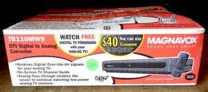 lot 267 image: UNUSED IN BOX WITH REMOTE - MAGNAVOX TB110MW9 DTV DIGITAL TO ANALOG CONVERTER BOX