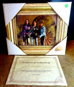 lot 282 image: AUTHENTIC AUTOGRAPH - 11 X 14 FRAMED UNDER GLASS - CAST OF CHARMED SIGNED BY ROSE MCGOWAN, HOLLY MARIE COMBS & ALLYSA MILANO - WITH COA