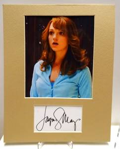 lot 303 image: HAND SIGNED INDEX CARD BY ACTRESS JAYMA MAYS - MATTED AND READY TO FRAME GLEES EMMA PILLSBURY