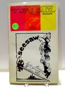 lot 307 image: VINTAGE SIGNED AND PERSONALIZED SEESAW PLAYBILL (1973) BY ACTRESS MICHELLE LEE