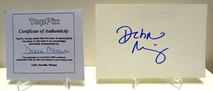 lot 321 image: HAND SIGNED INDEX CARD (3X5) BY ACTRESS DEBRA MESSING OF WILL & GRACE