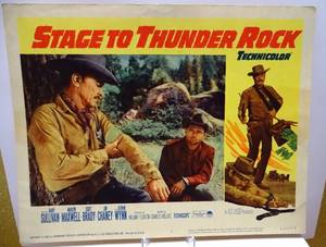 lot 326 image: RARE VINTAGE MOVIE LOBBY CARD 11 X 14 - STAGE TO THUNDER ROCK (1957)