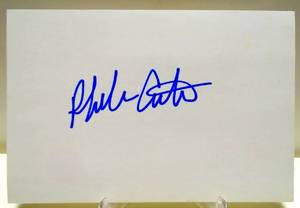 lot 344 image: HAND SIGNED INDEX CARD (4X6) BY ACTRESS - PHOEBE CATES OF FAST TIMES OF RIDGEMONT HIGH & GREMLINS