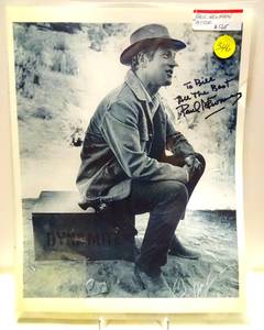 lot 346 image: BIG $ ITEM - PERSONALIZED AUTOGRAPH TO BILL FROM LEGENDARY ACADEMY AWARD WINNERPHILANTHROPISTRACE CAR DRIVER - THE ONE AND ONLY PAUL NEWMAN FROM BUTCH CASSIDY & THE SUNDANCE KID