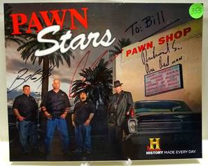 lot 353 image: FULL CAST SIGNED PERSONALIZED 8 X 10 PHOTO FROM BIG HOSS, RICK, CHUMLEE, & THE OLD MAN OF PAWN STARS
