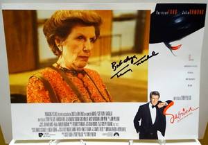 lot 360 image: SABRINA (1995) MODERN LOBBY CARD - AUTHENTIC AUTOGRAPH HAND SIGNED BY NANCY MARCHAND (FAMOUS AS TONYS MOM ON THE SOPRANOS) 11 X 14