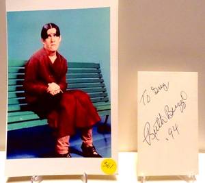 lot 361 image: HAND SIGNED INDEX CARD (3X5) BY LEGENDARY COMEDY ACTRESS RUTH BUZZI OF TVS LAUGH IN  WITH 4 X 6 Gladys Ormphby PHOTO
