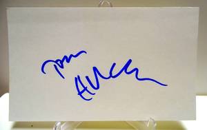 lot 374 image: HAND SIGNED INDEX CARD (3X5) BY ACTOR TOM HULSE WHO STARRED IN AMADEUS & ANIMAL HOUSE